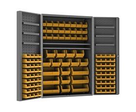 Heavy Duty All-Welded Bin & Shelf 14 Ga. Steel Storage Cabinets-HDC481146DS
