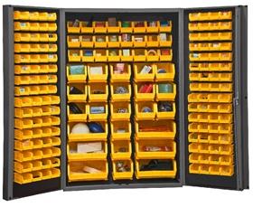 Heavy Duty All-Welded Bin & Shelf 14 Ga. Steel Storage Cabinets-HDC48176