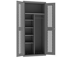 Janitorial Cabinets With Wardrobe/Broom Storage-HEMDC362484HDL95