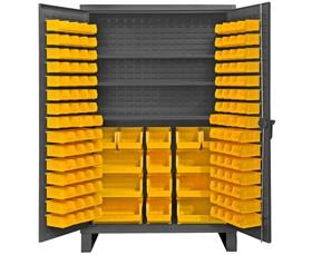 Heavy Duty Storage Cabinets With Hook-On Bins-HHDC481343S95