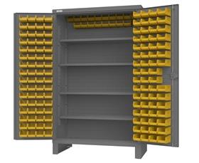 Heavy Duty Cabinets With Hook-On-Bins® & Shelves-HHDC48144B4S95