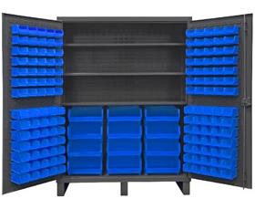 Heavy Duty Storage Cabinets With Hook-On Bins-HHDC601563S5295