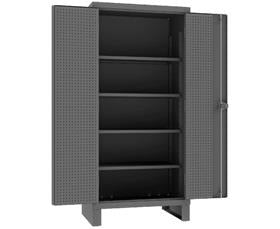Extra Heavy Duty Cabinet With Pegboard Doors & Shelves-HHDCP243678PB324S95