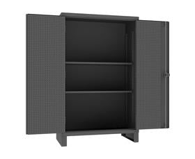 Extra Heavy Duty Cabinet With Pegboard Doors & Shelves-HHDCP2448782S95