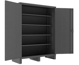 Extra Heavy Duty Cabinet With Pegboard Doors & Shelves-HHDCP246078PB324S95