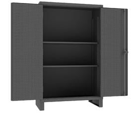 Extra Heavy Duty Cabinet With Pegboard Doors & Shelves-HHDCP3048782S95