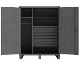 Heavy Duty Wardrobe Cabinets With Pegboard Doors-HHDWCP2460787M95