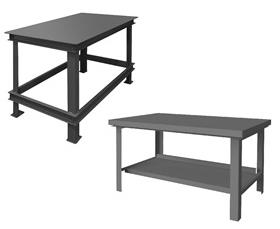 Super Heavy-Duty Workbenches With Top Shelf Only