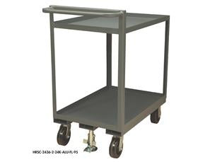 2 Shelf Stock Trucks With Floor Lock