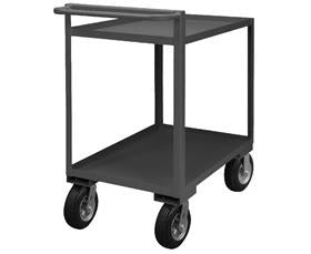 2 Shelf Stock Carts With Raised Handles-HRSCR244895