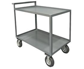 2 Shelf Stock Carts With Raised Handles-HRSCR304895