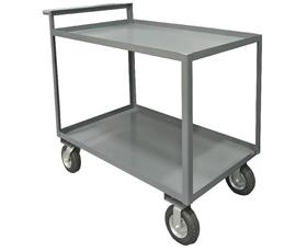 2 Shelf Stock Carts With Raised Handles-HRSCR306095