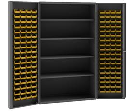 Heavy Duty All-Welded Bin & Shelf 14 Ga. Steel Storage Cabinets-HSJCDLP1444S