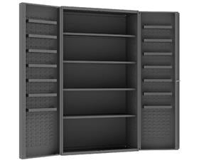 Heavy Duty All-Welded Bin & Shelf 14 Ga. Steel Storage Cabinets-HSJCDLP4S14DS