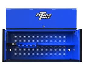 DX Series Roller Cabinet With Power Tool Drawer & Extreme Power Workstation® Hutch-HDX552501HCBLBK