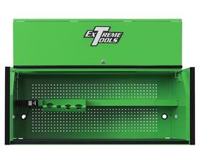 DX Series Roller Cabinet With Power Tool Drawer & Extreme Power Workstation® Hutch-HDX552501HCGNBK