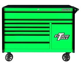 DX Series Roller Cabinet With Power Tool Drawer & Extreme Power Workstation® Hutch-HDX552508RCGNBK