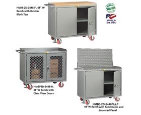 48" Wide Mobile Bench Cabinets