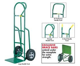 12"D. Reinforced Nose Plate Hand Truck