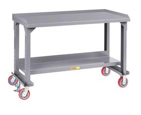 All-Welded Mobile Workbench With Back And End Stops - HWSL230606PYFLAH