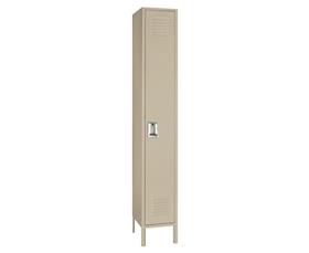 Single Tier Steel Lockers-H5112PUTTY