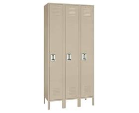 Single Tier Steel Lockers-H51123PUTTY
