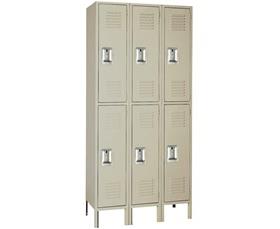 Double Tier Steel Lockers-H52023PUTTY