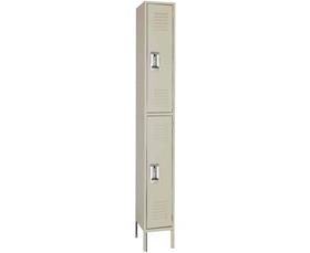 Double Tier Steel Lockers-H5212SUPUTTY