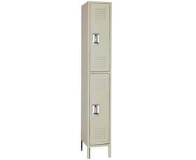 Double Tier Steel Lockers-H5222PUTTY