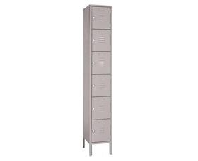 Six Tier Steel Lockers-H5342GRAY