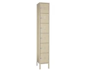Six Tier Steel Lockers-H5342SUPUTTY