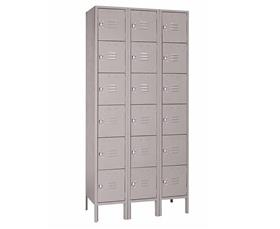 Six Tier Steel Lockers-H53423SUGRAY