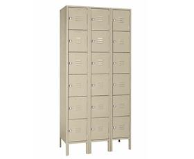 Six Tier Steel Lockers-H53423PUTTY