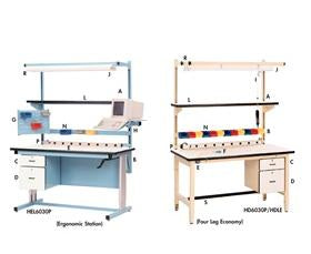 Ergonomic Base Work Station And Electric Height Workbenches - Optional Accessories