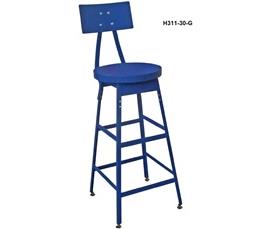 Industrial Shop Stools With Steel Seat And Steel Backrest-H31120R