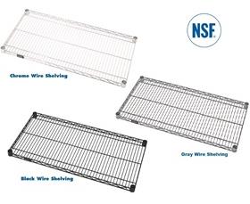 Chrome, Green, Gray & Black Epoxy Wire Shelving