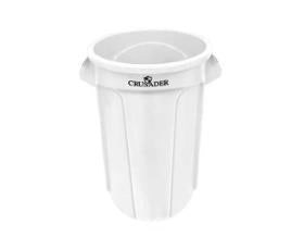 Crusader Round Trash Cans-HCTC44WHITE