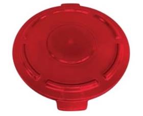 Crusader Round Trash Cans - Lids & Dolly-HCTCL32RED