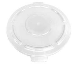Crusader Round Trash Cans - Lids & Dolly-HCTCL10WHITE