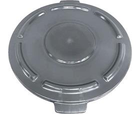 Crusader Round Trash Cans - Lids & Dolly-HCTCL55GRAY