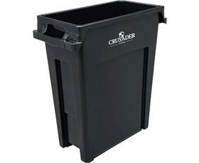 Crusader Thin Trash Cans-HCTH23BLACK