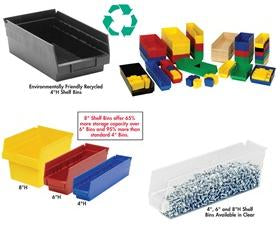4" High Economy Shelf Bins