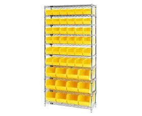 Chrome Wire Shelving Units With Ultra Bins-HWR10230240Y