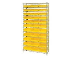 Chrome Wire Shelving Units With Shelf Bins-HWR12110Y