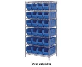Chrome Wire Shelving Units With Hulk Containers-HWR7951Y