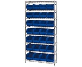Chrome Wire Shelving Units With Ultra Bins-HWR8239B
