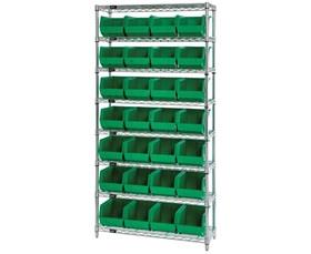Chrome Wire Shelving Units With Ultra Bins-HWR8239G