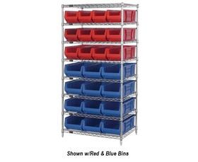 Chrome Wire Shelving Units With Hulk Containers-HWR8950952B