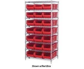 Chrome Wire Shelving Units With Hulk Containers-HWR8952Y