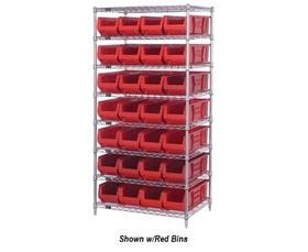 Chrome Wire Shelving Units With Hulk Containers-HWR8970Y